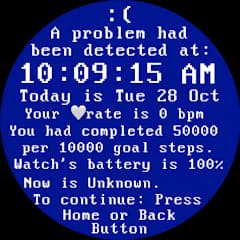Blue Screen Simulate WatchFace