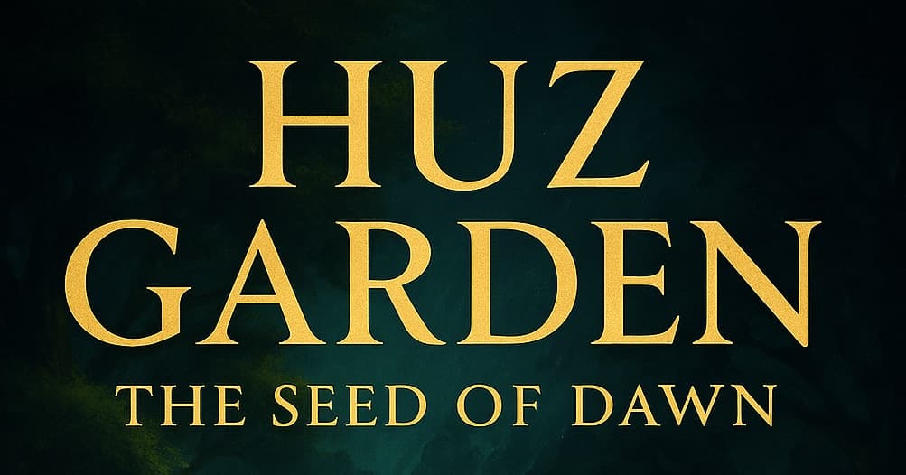 The SageHuz Fantasy Novel book cover – huz_garden_1_book_thumb.jpg, epic fantasy adventure for 2025.