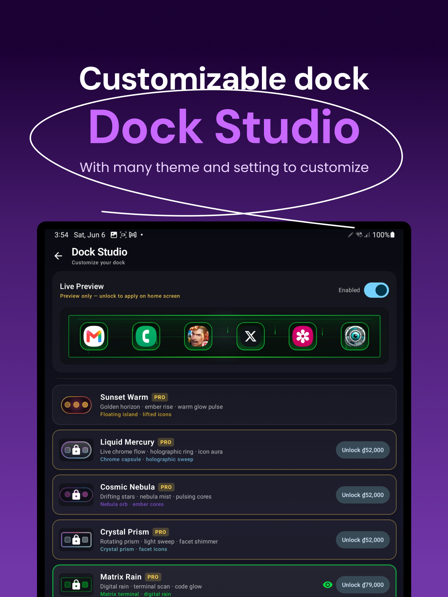 Zirux Launcher v2 Dock Studio — premium dock themes and customization