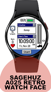 Sagehuz Retro A025 Watch face Windows 95 style on Wear OS
