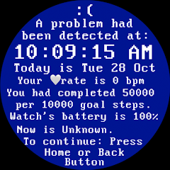 Blue Screen Simulate WatchFace app icon
