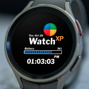 Watch XP StartUp Watch Face minimal XP style on Wear OS